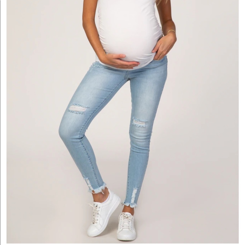 Pinkblush Maternity Distressed Jeans